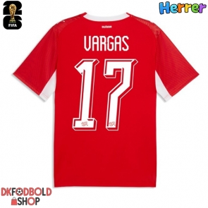 Schweiz Ruben Vargas #17 Hjemmebanetrøje VM 2026 Kort ærmer